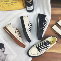 2020 spring new style Hong Kong wind student canvas shoes Korean edition mens shoes trend casual shoes student board shoes