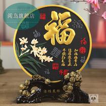 Carbon carved ornaments home decoration business conference gifts tourist souvenirs Peony flower activated carbon