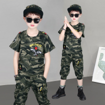 Boys summer clothes suit children camouflages for summer servicemen Special military training short sleeves Child police dress surges