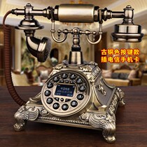 Landline telephone 2021 new door telephone home light luxury Net red merchants old hand cranked old antique card card