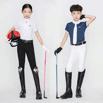 Eight-foot dragon childrens equestrian pants silicone shaping equestrian clothing male and female children professional riding pants breathable harness equipment