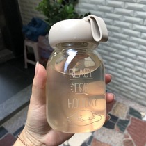 Transparent double-layer high-value anti-scalding household lid Japanese-style cup female cute easy to carry simple new high-grade