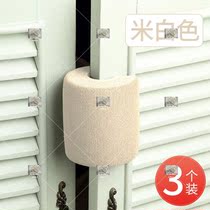 Double open glass door anti-push fixer baby anti-squeeze hand door card glass door anti-pinch hand door seam stopper anti-door