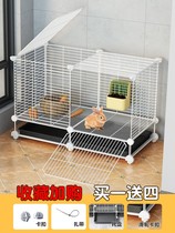 Anti-spray urine Rabbit cage Home Indoor Large Number Automatic clear dung Dutch pig Private Guinea Pig Pet Rabbit Cage House