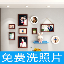 American photo frame Photo Wall home decoration wall decoration photo frame hanging wall Net red solid wood photo frame wedding gift