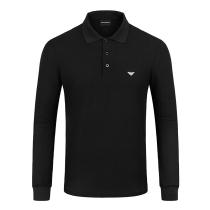 Armani Armani New Business Polo Shirt Casual Simple Embroidered Eagle Lapel Men's Long Sleeve T-shirt