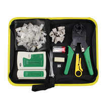 Jingsai network cable pliers network tester battery Crystal Head stripping blade wire household multi-function computer straight