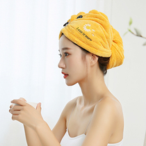 Super absorbent dry hair cap female thickened quick-drying cute shower cap wipe hair dry hair towel bag head long hair dry hair artifact