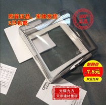  OP splash-proof bathroom waterproof bottom box 86 type cassette wire box Switch socket panel wall universal transparent white blue