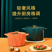 Net red high temperature casserole soup stew pot Household gas ceramic pot Casserole clay pot rice gas stove dry burning does not crack