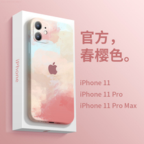 (Hot sale in summer)Apple 11 mobile phone shell official new spring cherry color iPhone11 original liquid silicone phone camera all-inclusive anti-fall 11promax net red female 11pro male straight