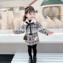 Girls coat winter foreign style Korean childrens clothing girls autumn and winter new children thick female children lace winter tide