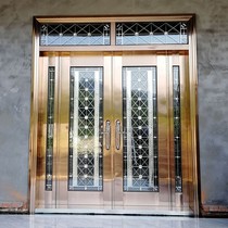 Customized 304 stainless steel door villa door double Open Door Country home self-built house single door security door entry door
