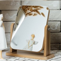 Nordic Style Makeup Mirror With Lamp Bedroom Big desktop comb Makeup Mirror Lamp Desktop Vertical Light Lavish