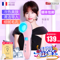 France VLVEE hot and cold introduction instrument beauty instrument home facial massage instrument ice hammer cold compress instrument pore cleaning