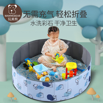 Childrens Cassia toy sand pool indoor household sand big particle set beach toy pool baby digging hourglass