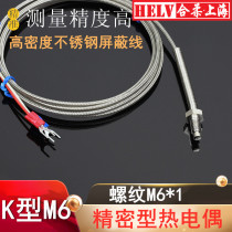 K type M6 screw thermocouple screw type thermocouple J Type E precision M6 temperature sensor WRNT-01 02