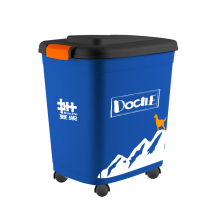 Bean Firewood Pet Storage Grain Bucket Sealed Moisture Protection Dog Grain Storage Barrel Cat Food Pooch Snacks Storage Box Large Capacity 10kg