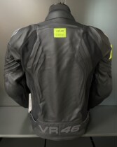 Dennis Rossi vr46 pole position motorcycle titanium riding leather jacket