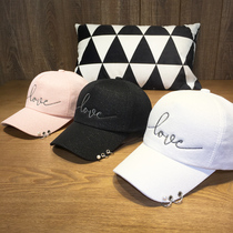 Hat female spring and autumn sky ring buckle lady cap letter embroidery hat Casual fashion wild baseball cap