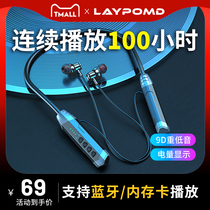 Long standby endurance wireless bluetooth headset neck hanging type 2021 new plug-in card sports running typec rechargeable men and women for Huawei Apple oppo millet vivo