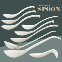 Melamine white spoon Commercial creative flour spoon Plastic restaurant special spoon spoon spoon Hotel spoon