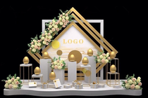 The head of the United States Chen real estate sales office decoration gold egg table welcome home new house delivery layout dp point layout