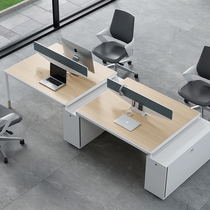 Desk Chair Combo White Minimalist Modern Office Staff Table 2 4 6 People Screen Station Office Furniture