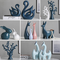 Nordic light luxury modern living room TV cabinet Wine cabinet Entrance office desktop creative home decoration small ornaments