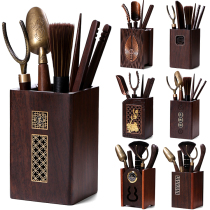 Circle Bijia kung fu tea set accessories tea ceremony six gentlemen whole set solid wood teaspoon bamboo tea shovel tea shovel tea