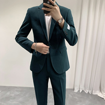 Spring new casual suit mens suit handsome Korean version Ruffian handsome thin suit top single west jacket free hot tide