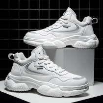 aj men shoes spring high help shoes men genuine leather youth tide casual thick base old daddy shoes non-slip sneakers summer net shoes