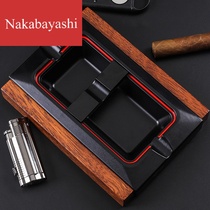 Solid wood Spliced Cigar Ashtray with adjustable cigar holder for cigar holder