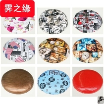 Round stool leather cushion panel round cloth art cushion soft bag stool surface cotton linen cushion chair metal stools