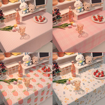 Cute girl heart net red tablecloth Student bedroom dormitory study Dining table Bedside table ins wind desk tablecloth