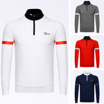 Autumn and winter golf clothing golf mens long-sleeved jersey breathable and comfortable outdoor sports quick-drying top polo shirt