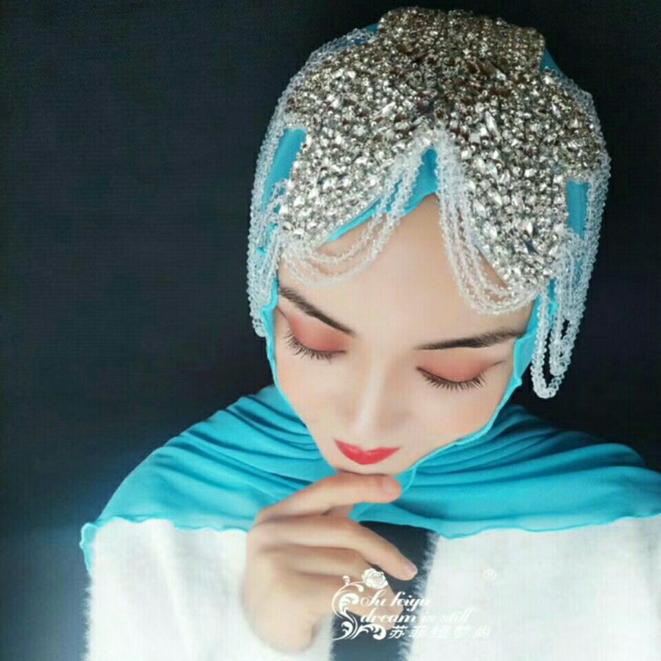 Seattle n Muslim gauze new Seattle with the same Malay five-star tassel gauze Hui hijab headscarf