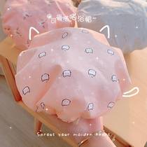 Double Bath Cap Woman WATERPROOF BATH SHOWER CAP KITCHEN HEADGEAR ANTI-SMOKE FASHION HAIR FILM SPECIAL NEW
