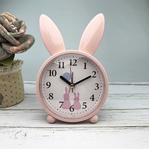 Simple Nordic style alarm clock student beauty salon bedroom creative girl heart bedside small clock ornaments