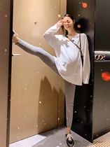 Pregnant woman t-shirt early spring loose blouses in long style Fashion Display Slim sweaters Bottom Shirts Pure Cotton Long Sleeves Inner lap