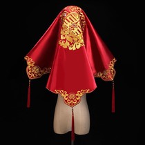 Bride wedding red hijab 2021 new red hijab Bride wedding veil Chinese style beauty vintage red embroidery