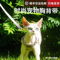 Puppytie Cat Tow Rope Walking Cat Vest Style Cat Chest Harness Cat Rope Out for Anti-Off Pet Supplies