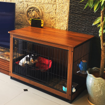 Dog cage wooden pet indoor firewood dog Teddy medium small dog fence home with toilet isolation cat rabbit cage