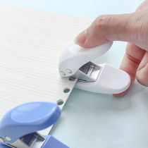 Del single hole punching machine mini manual round hole small hole punch stationery binding A4 paper file empty manual multi-function loose leaf this student cute Circle office eye ring hole card