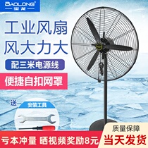 Baolong Industrial Fan Powerful Floor Fan High Power Factory Electric Fan Large Wind Vertical Shaking Head Horn Wall Fan