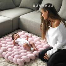 INS Wind childrens room decorative floor mat hand-woven twist mat baby baby thick climbing mat shooting props