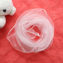 Baby face mask hijab windproof gauze towel Dance silk scarf Early education props Wedding decoration Transparent red small square towel for children