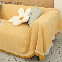 Pastoral style sofa cover cloth summer all-inclusive sofa cushion ins full cover sofa Net red sofa cover towel