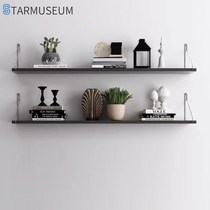 Wall shelf non-perforated room wall decoration flat partition bedroom hanging wooden wall hanging wall bookshelf