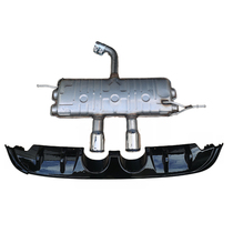 Golf six modified stainless steel exhaust rear lip tail throat high 6R20 changed GTI bilateral single outlet exhaust pipe tail throat